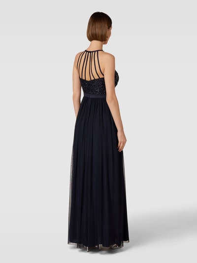 Jake*s Cocktail Abendkleid mit Paillettenbesatz Marine Melange 5