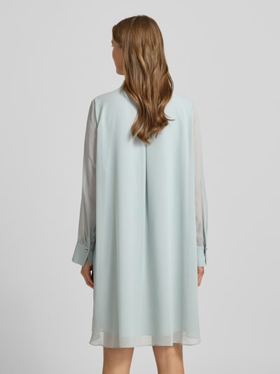 JOOP! Knielange jurk met opstaande kraag, model 'Delilah' Aquablauw - 5