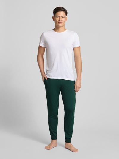 HUGO Comfort Fit Sweatpants aus Baumwoll-Mix Modell 'LAZE' Dunkelgruen 1