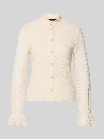 Zero Blouse met opstaande kraag Ecru - 2