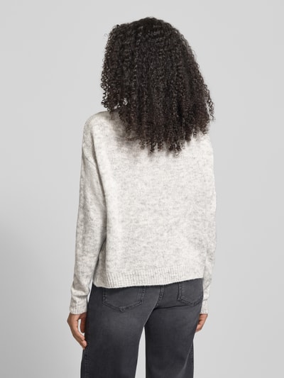 ZABAIONE Loose fit gebreide pullover met wol Middengrijs - 5