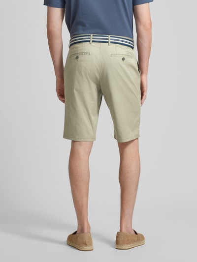 Christian Berg Men Regular Fit Chino-Shorts mit Gürtel Schilf 5