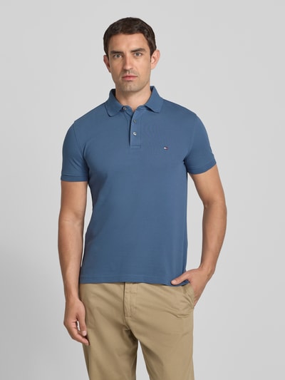 Tommy Hilfiger Slim Fit Poloshirt aus Baumwoll-Elasthan-Mix Jeansblau 4