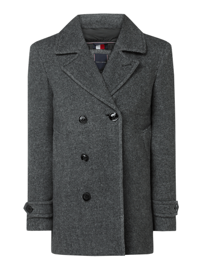 Tommy Hilfiger Wollmantel mit herausnehmbarer Kontrastblende - wattiert Flanell 2