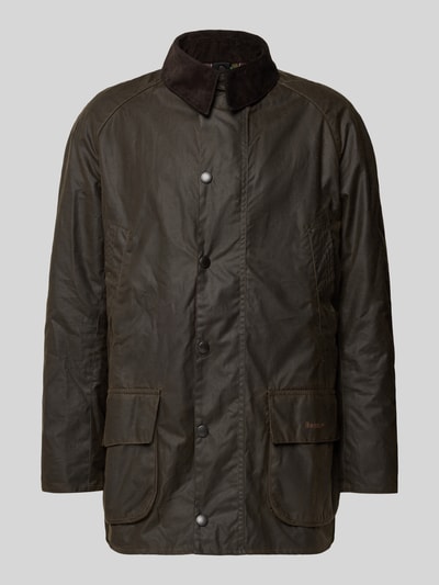 Produktfoto, Jacke mit Umlegekragen Modell 'BRISTOL' van Barbour, puur katoen, recht model, ritssluiting met drukknoopsluiting, klepzakken, bruin met gladde textuur
