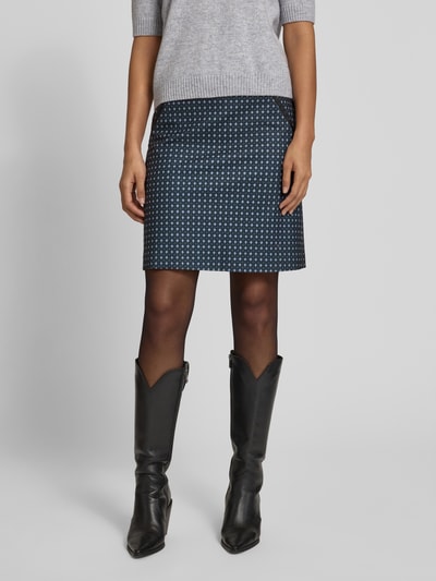 Christian Berg Woman Knielanger Rock mit Nahtreißverschluss Dunkelblau 4