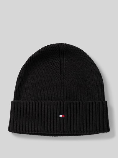 Tommy Hilfiger Beanie aus Baumwoll-Kaschmir-Mix  Black 1