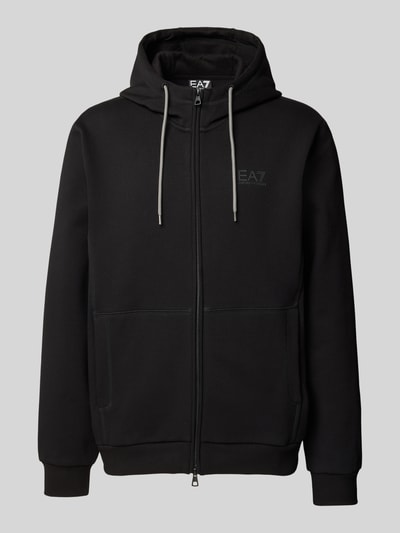 EA7 Emporio Armani Sweatjacke mit Zweiwege-Reißverschluss Modell 'TRAIN VISIBILTY' Black 2