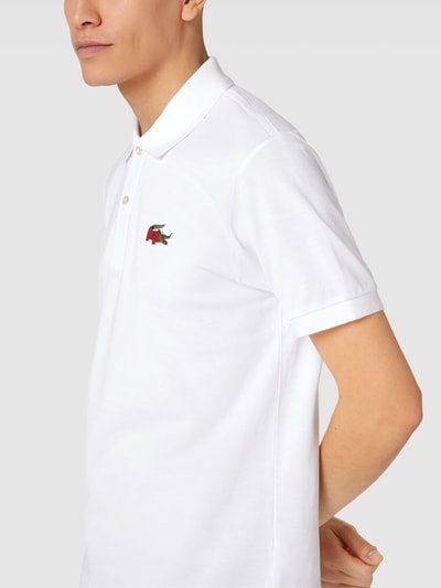 Lacoste LACOSTE x Netflix Poloshirt mit Label-Patch Weiss 3