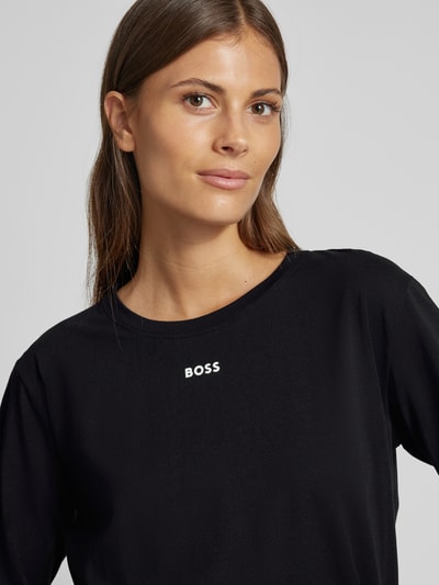 BOSS Shirt met lange mouwen en labelprint Zwart - 3