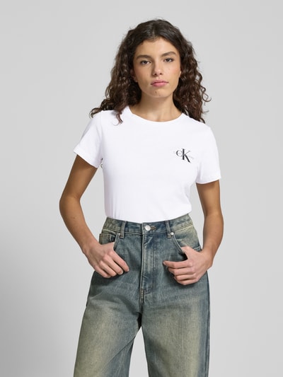 Calvin Klein Jeans T-Shirt mit Label-Print im 2er-Pack Rosa 4