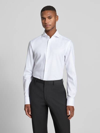 BOSS Koszula biznesowa o kroju slim fit z czystej bawełny model ‘HANK’ Biały 4