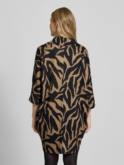 Apricot Relaxed fit gebreide jurk met wijde col Offwhite - 5