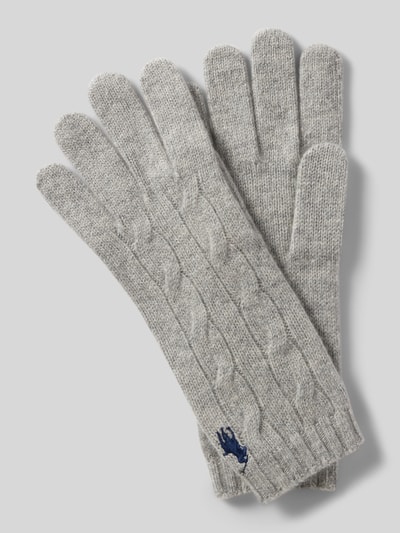 Polo Ralph Lauren Handschuhe mit Logo-Stitching Hellgrau 1