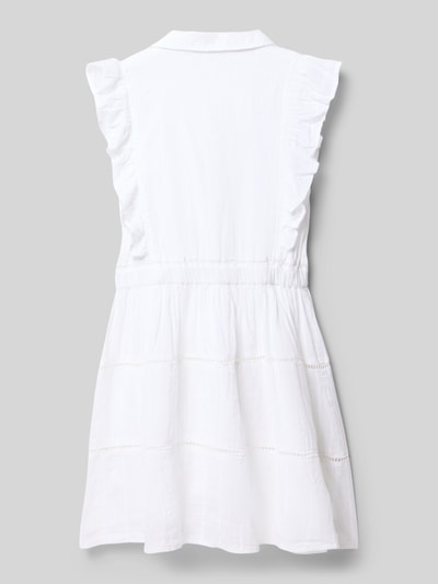 GUESS Knielanges Kleid mit Schmetterlingsärmeln Weiss 3
