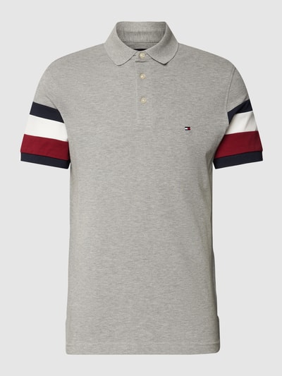 Tommy Hilfiger Poloshirt met mouwen in colour-blocking-design Lichtgrijs gemêleerd - 2