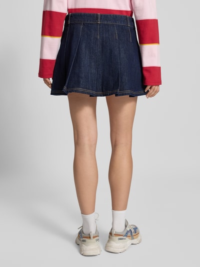 Review Jeansrock mit gelegten Falten Dunkelblau 5