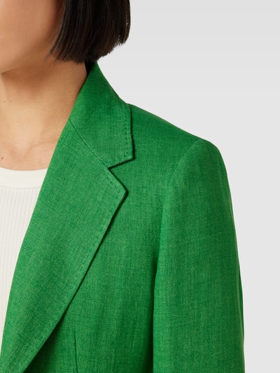 Max Mara Studio Leinenblazer mit Reverskragen Modell 'TECA' Gruen 3