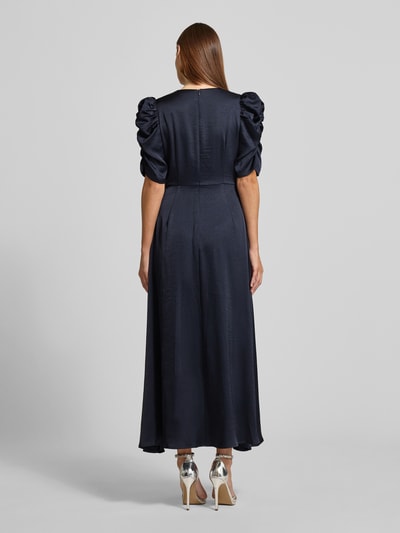 Neo Noir Maxikleid mit Puffärmeln Modell 'Benuti' Dunkelblau 5