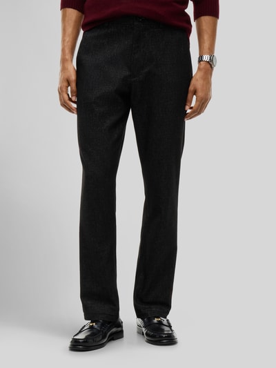 Tommy Hilfiger Slim Fit Gerade Hose aus Baumwoll-Mix mit Viskose-Anteil Modell 'DENTON' Anthrazit 4