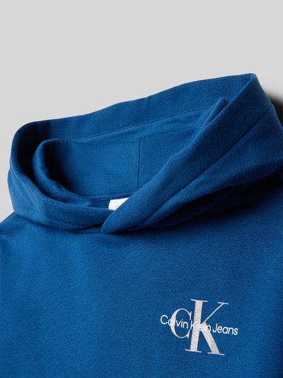 Calvin Klein Jeans Regular fit hoodie met logoprint, model 'Monogram' Blauw - 2