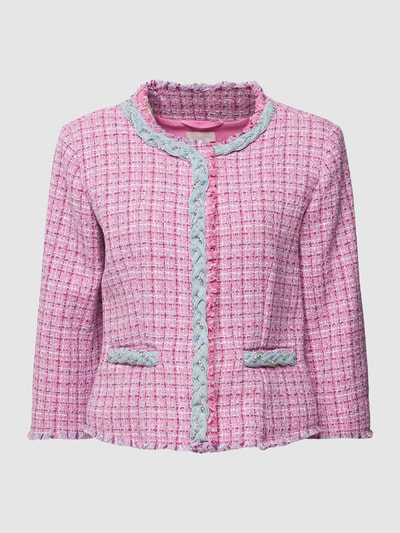 Liu Jo White Blazer mit Strasssteinbesatz Rosa 2