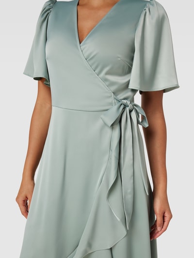 YAS Midikleid mit Wickel-Optik Modell 'Thea' Schilf 3