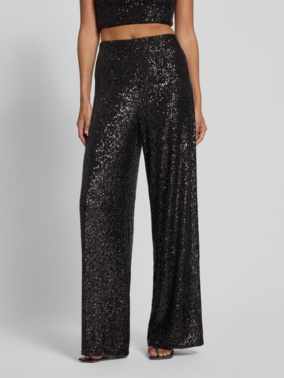 Jake*s Cocktail Wide fit cocktailbroek met all-over pailletten Zwart - 4