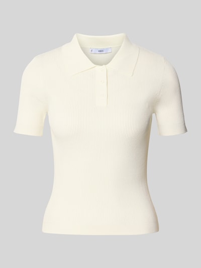 Mango Strickshirt mit Polokragen Modell 'POLETE' Beige 2