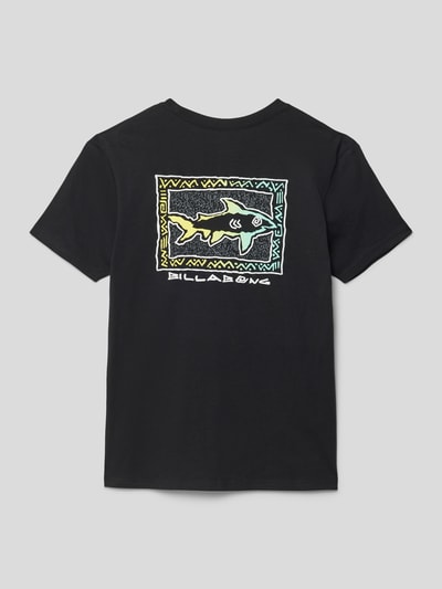 Billabong T-Shirt mit Label-Motiv-Print Modell 'SHARKY' Black 3