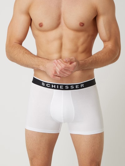 Schiesser Trunks mit Stretch-Anteil im 3er-Pack Weiss 2