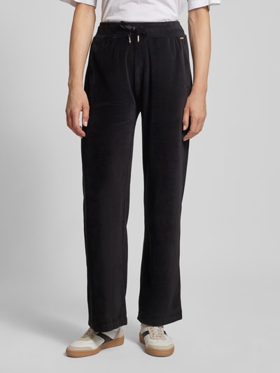 BOSS Sweatpants met elastische band, model ‘Velluto’ Zwart - 4