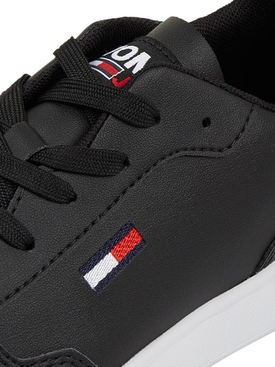 Tommy Jeans Sneakersy z materiału skóropodobnego  Czarny 2