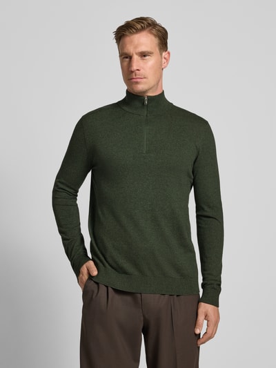 SELECTED HOMME Regular fit schipperstrui van puur katoen, model 'BERG' Olijfgroen gemêleerd - 4