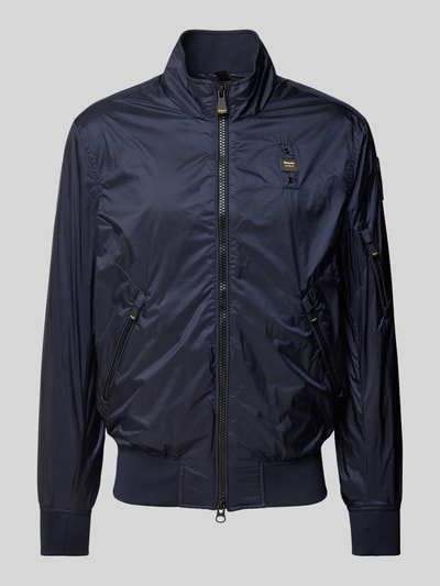 Blauer Usa Jacke mit Stehkragen Marine 2