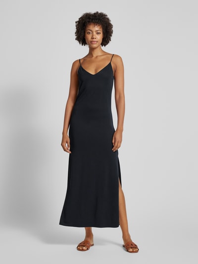 mbyM Midi-jurk met spaghettibandjes, model 'Leslee' Zwart - 4