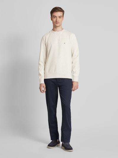 Tommy Hilfiger Sweatshirt mit Label-Stitching Offwhite 1