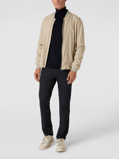 MCNEAL Longsleeve mit geripptem Rollkragen Marineblau 1
