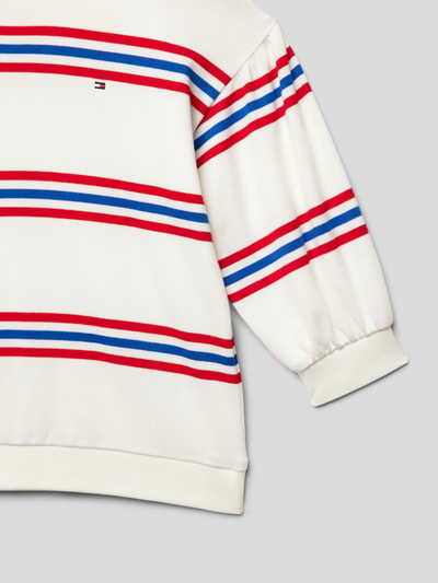 Tommy Hilfiger Teens Sweatshirt mit Streifenmuster Modell 'VARSITY' Weiss 2