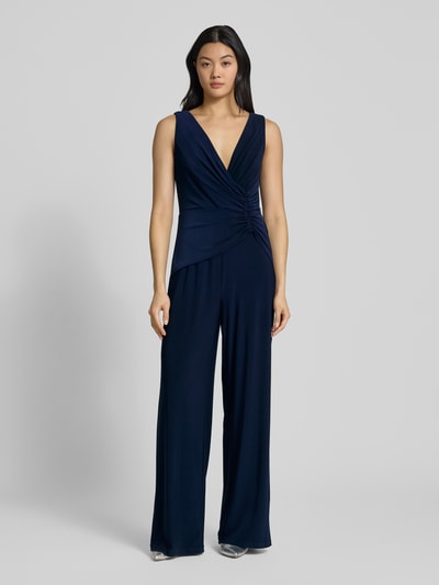 Adrianna Papell Jumpsuit mit Knotendetail Dunkelblau 4