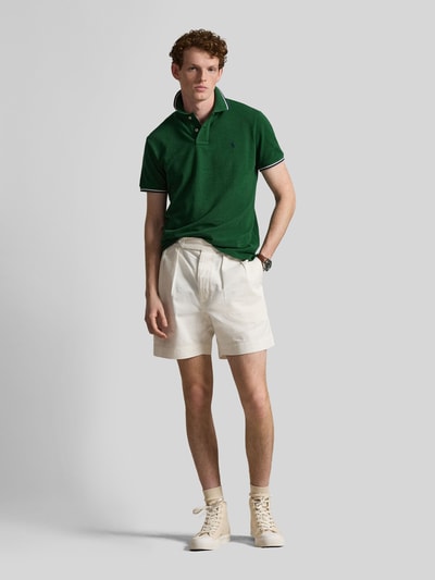 Polo Ralph Lauren Regular Fit Poloshirt aus reiner Baumwolle mit Kontraststreifen Gruen 1