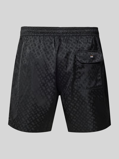 BOSS Relaxed Fit Badeshorts mit Label-Badge Modell 'Jacques' Black 3