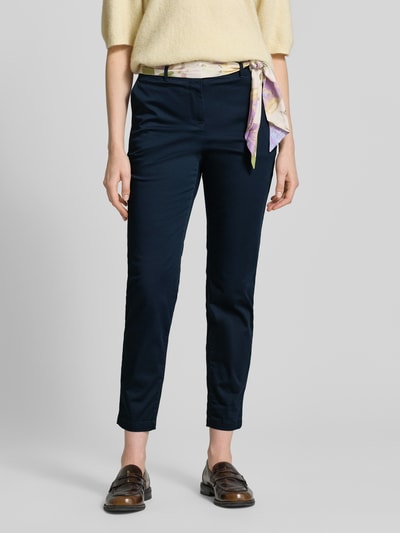 Christian Berg Woman Slim Fit Chino mit Viskose-Anteil Dunkelblau 4
