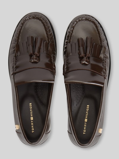 Tommy Hilfiger Loafer aus echtem Leder mit Tasseln Dunkelbraun 4