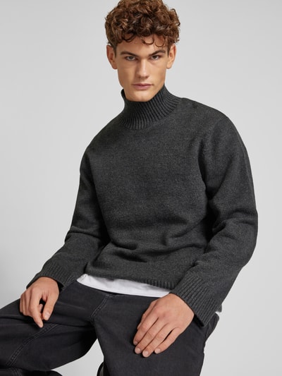 Jack & Jones Strickpullover mit Turtleneck Dunkelgrau Melange 3