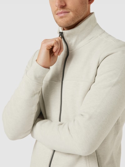 Tom Tailor Sweatjack met steekzakken, model 'cutline' Offwhite - 3