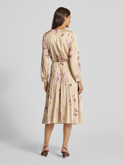 Rinascimento Cocktailkleid mit Plisseefalten Sand 5