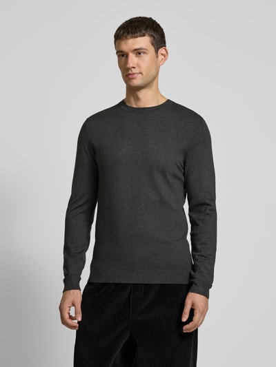 MCNEAL Gebreide pullover met ronde hals Donkergrijs gemêleerd - 4