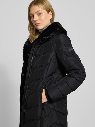 NAUTGÅRD Gewatteerde lange jas met Sorona® Aura-vulling Zwart - 3