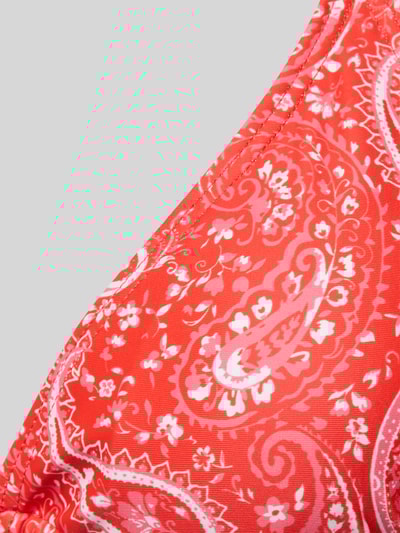 Pieces Top bikini o kroju regular fit ze wzorem na całej powierzchni model ‘BAOMI’ Jasnoczerwony 2